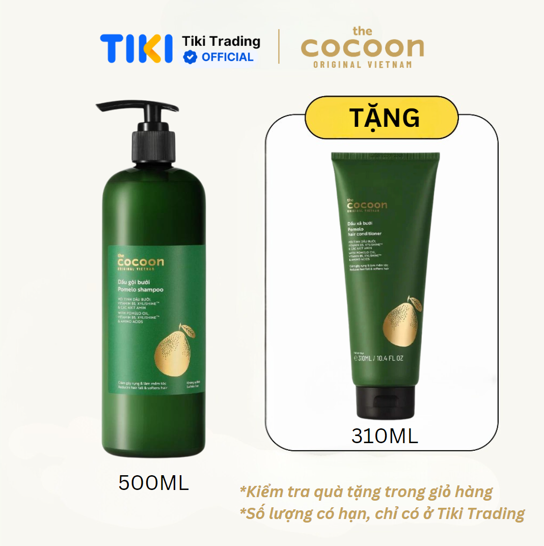 Dầu gội bưởi Cocoon giúp giảm gãy rụng và làm mềm tóc 500ml