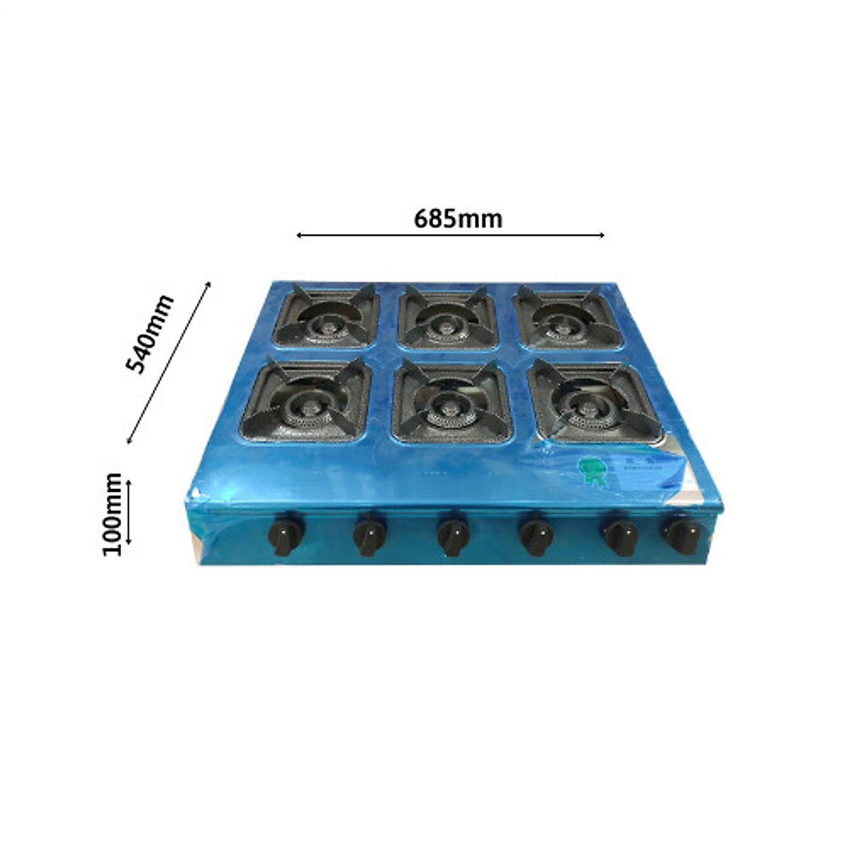 Bếp gas công nghiệp 6 họng,bếp gas 6 lò WINDO chuyên mỳ cay , bánh xèo. Hàng chính hãng