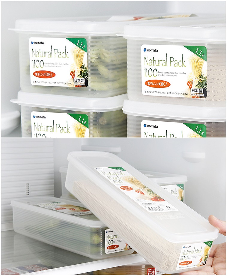 Hộp đựng thực phẩm hình chữ nhật 1100ml - Hàng nội địa Nhật Bản