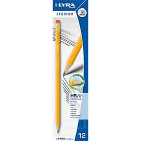 Bút chì đen có tẩy LYRA Studium HB/2 nhập khẩu Đức 1280100