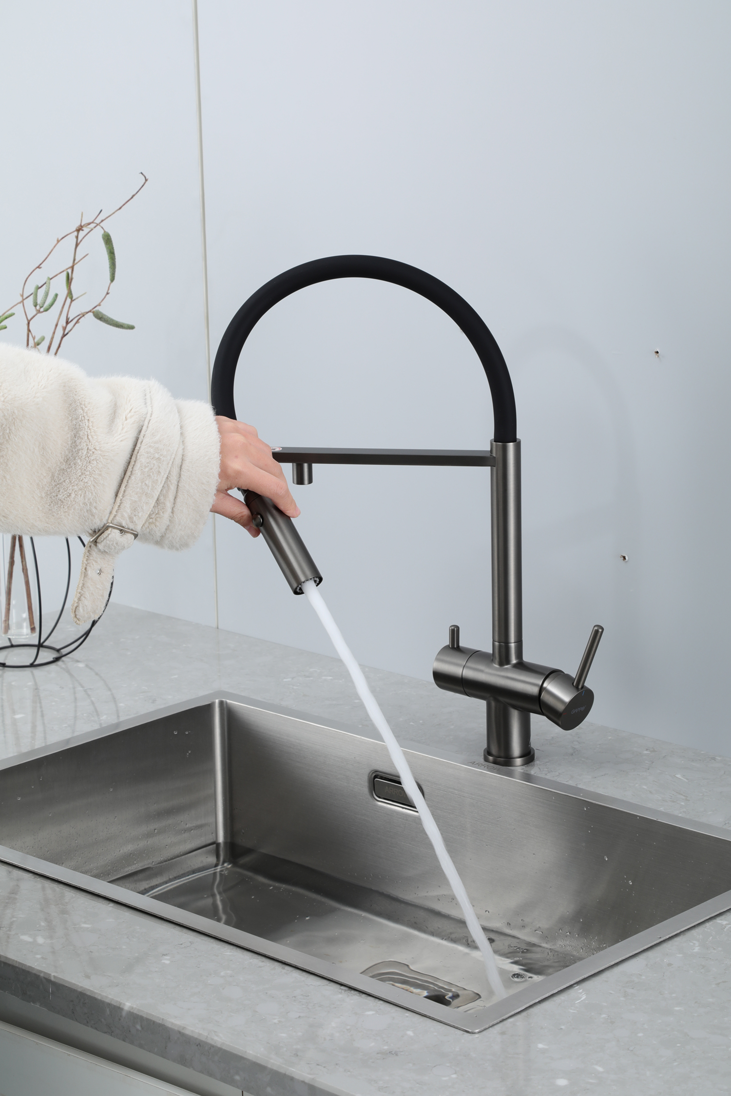 VÒI BẾP CAO CẤP TÍCH HỢP RO NHẬP KHẨU NGA GAPPO MÀU PVD G4397-89 - HÀNG CHÍNH HÃNG