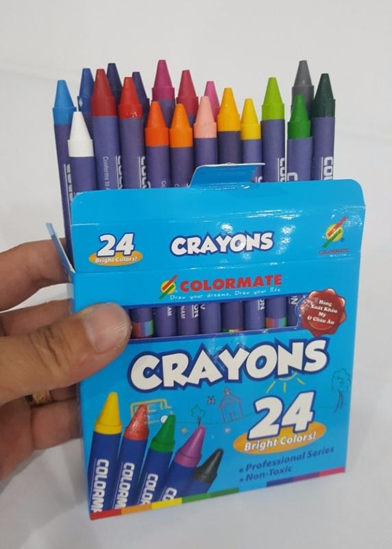 Bút Sáp Màu 24 Cây Hộp Giấy Colormate - CRAYONS-24P