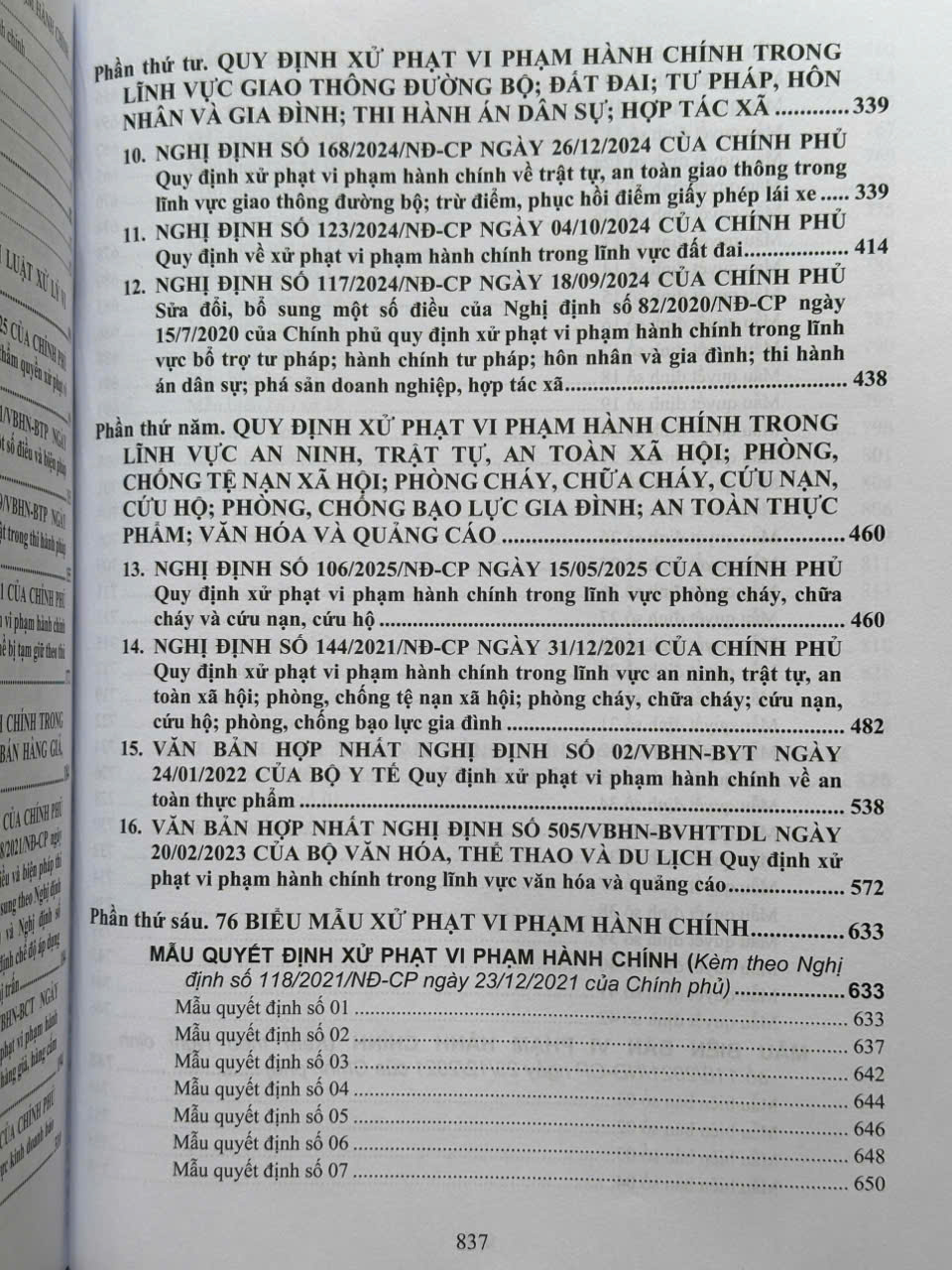 Sách Luật Xử Lý Vi Phạm Hành Chính Và Các Văn Bản Hướng Dẫn Thi Hành (V2601D)