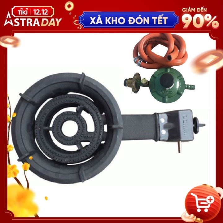 COMBO BẾP GAS CÔNG NGHIỆP HẨM WINDO 280 ( ĐEN ) + TẶNG BÔ VAN DÂY - HÀNG CHÍNH HÃNG