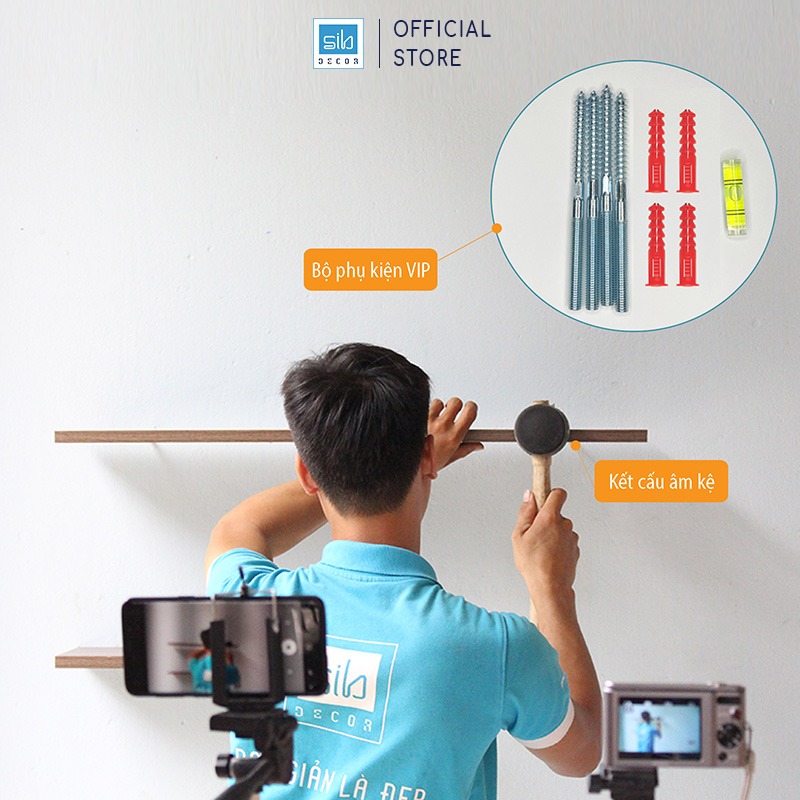 Kệ Rượu Treo Tường Giấu Chân Đơn Giản SIB DECOR