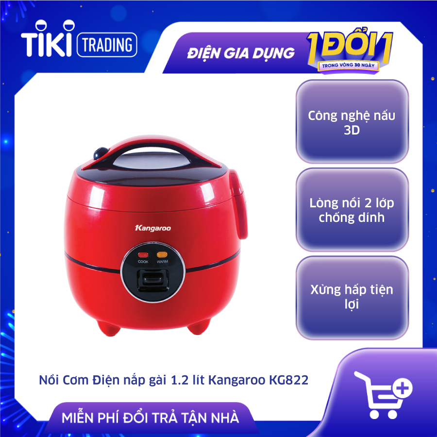 Nồi Cơm Điện Kangaroo KG822 (1.2L) - Hàng chính hãng