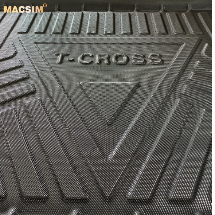 Thảm lót cốp xe ô tô Volkswagen T-Cross (Tcross) qd 2020 - nhãn hiệu Macsim chất liệu TPV cao cấp màu đen