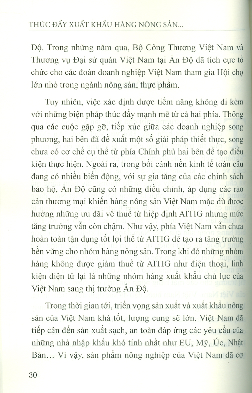 Thúc Đẩy Xuất Khẩu Hàng Nông Sản Của Việt Nam Sang Thị Trường Ấn Độ (Sách chuyên khảo) - PGS. TS. Nguyễn Xuân Trung chủ biên