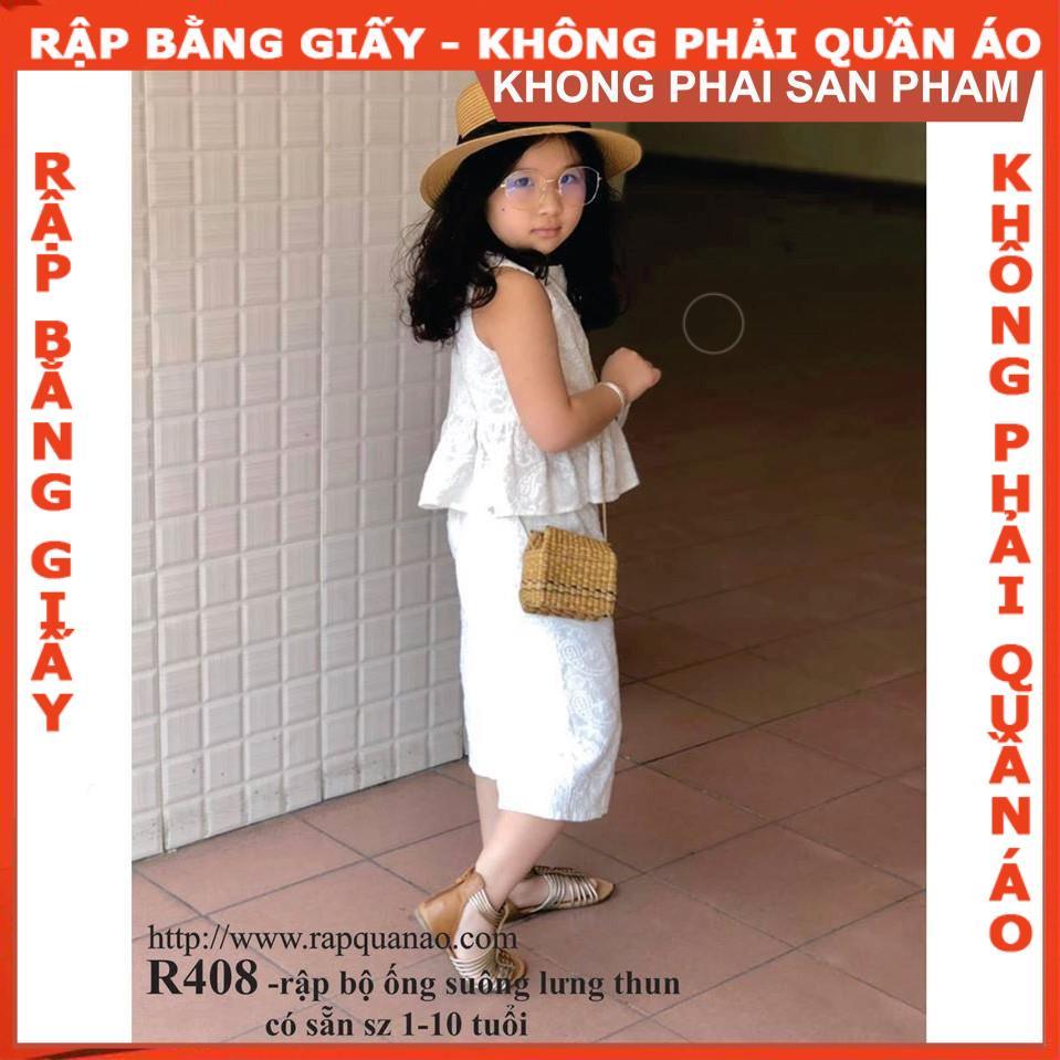 Rập giấy A0 đầm bé gái mã R408 (BẢN VẼ)