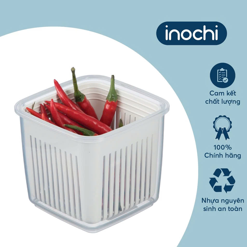 Hộp đựng hành tỏi oval Hokkaido chất liệu nhựa an toàn đạt chuẩn xuất Nhật Bản , EU - Hàng chính hãng (Tặng kèm khăn lau pakasa)