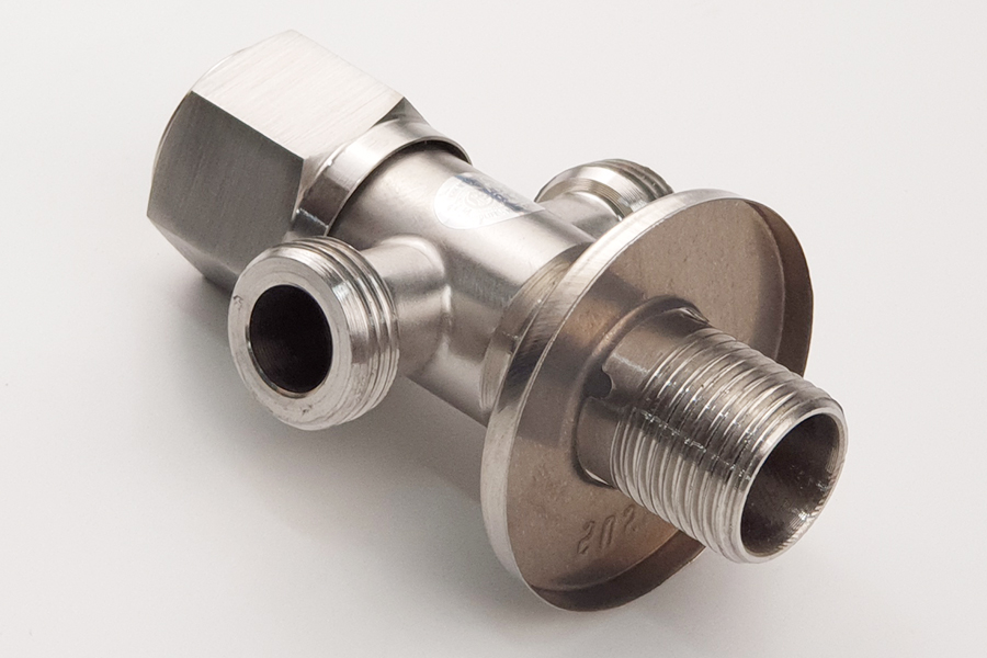 Van chia giảm áp - khóa 2 đường nước Inox SUS 304 Eurolife EL-X30 (Trắng vàng)