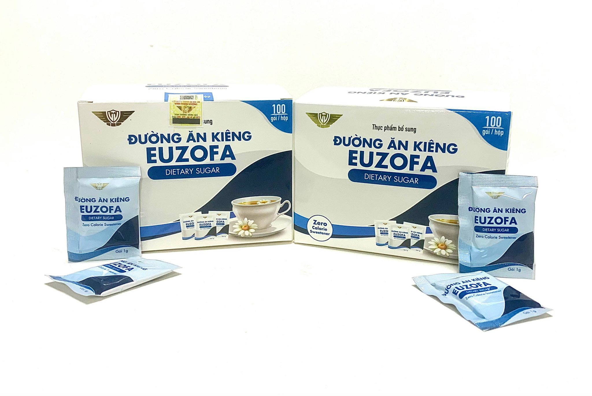 Đường ăn kiêng Euzofa, Hộp 100 gói