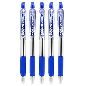 Vỉ 5 Bút Bi Claro Arrow 0.7 mm - Mực Xanh