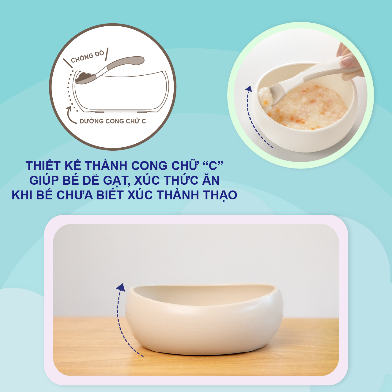 Chén ăn dặm RICHELL TLI cho bé tự ăn | Baby