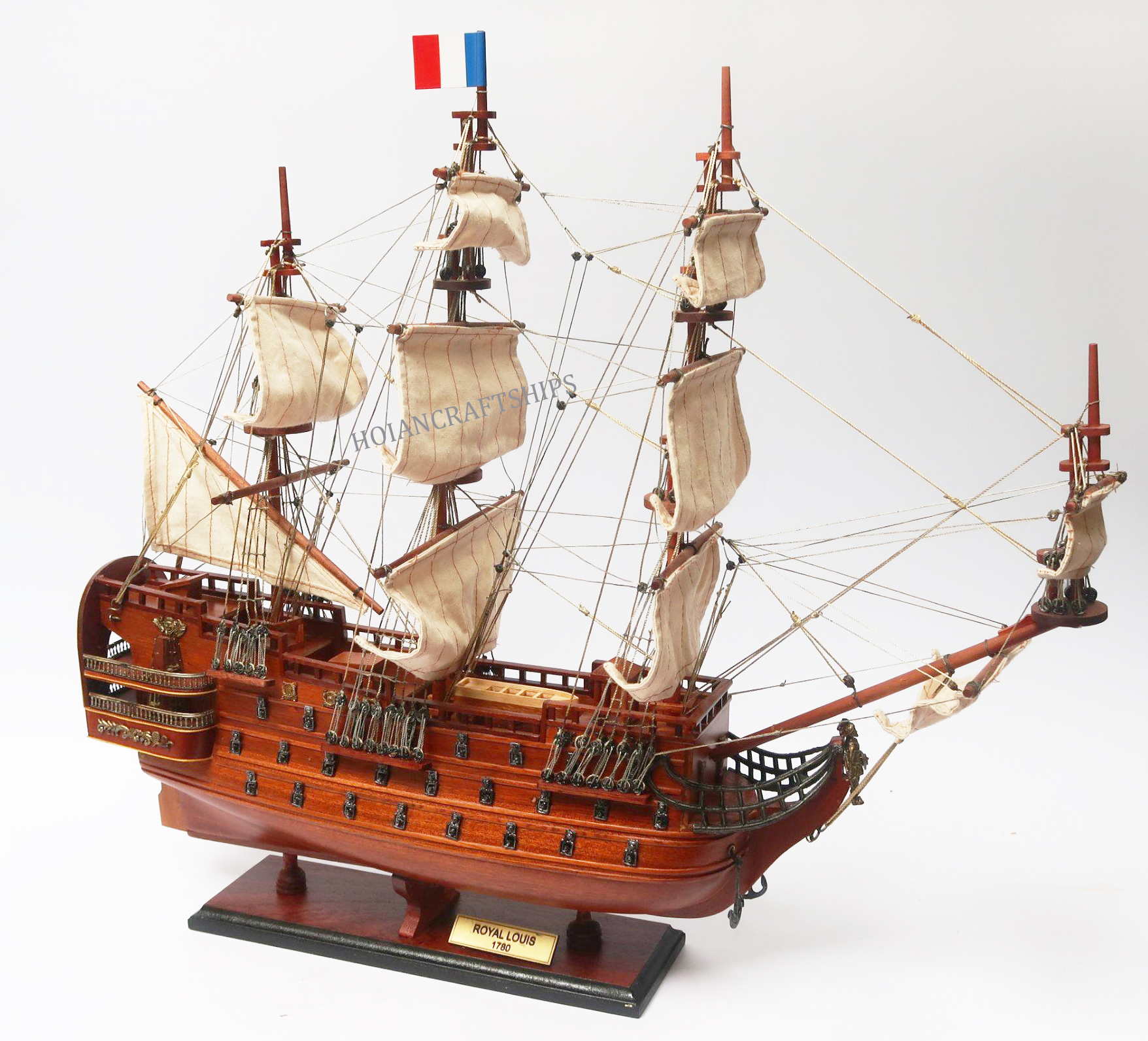 Mô hình thuyền chiến cổ Royal Louis (62cm)