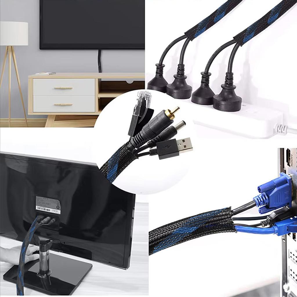 Dây Đồng 8GA 10GA bọc lưới da rắn màu đỏ và đen chuyên dụng nguồn âm thanh ô tô chống mòn đứt gãy độ sub gầm