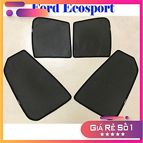 Chắn nắng dành cho Ford Ecosport 2019-2020, bộ 4 miếng chắn nắng vải lưới gắn nam châm hút