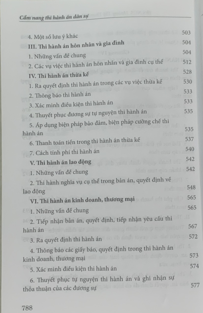 Cẩm nang thi hành án dân sự (Tái bản lần thứ hai, có sửa đổi, bổ sung)