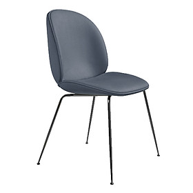 BEETLE 2-F Ghế ăn Ghế tiếp khách văn phòng cao cấp nệm mút đúc bọc vải Beetle chân thép sơn tĩnh điện màu đen tại HCM
