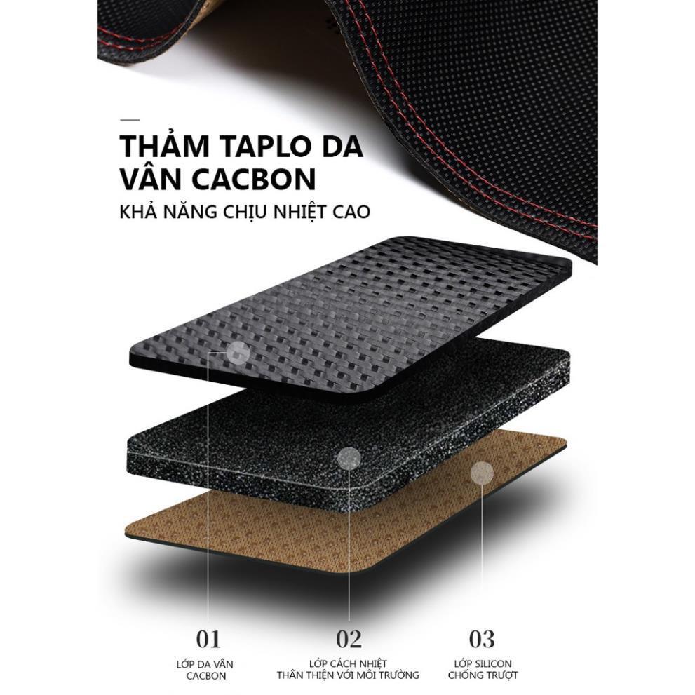 Thảm Taplo Da vân Cacbon xe TOYOTA RAIZE đời 2021-2022 cao cấp, chống nóng, chống trơn trượt