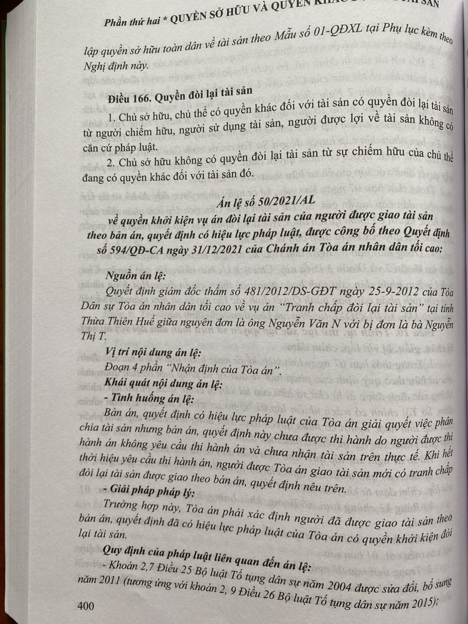 Chỉ Dẫn Tra Cứu, Áp Dụng Bộ Luật Dân Sự Năm 2015