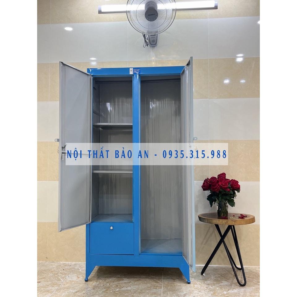 Tủ sắt quần áo giá rẻ ngang 0.9m cao 1m8