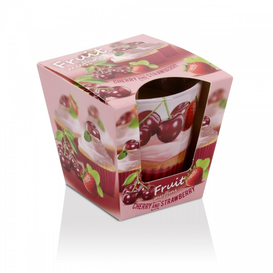 Ly nến thơm Bartek Candles BAT4553 Fruit Muffins 115g (Hương hoa quả)
