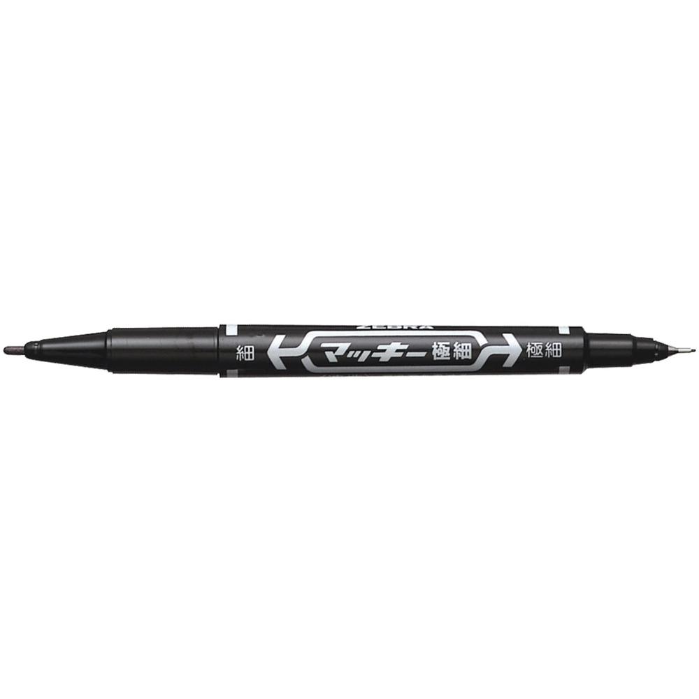 Bút Lông Dầu 2 Đầu McKee - Zebra MO-120-MC-BK - Mực Đen