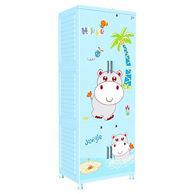 [Chính hãng Qui Phúc] Tủ nhựa treo quần áo ROYAL 2 tầng, 100% nhựa chính phẩm, an toàn cho bé