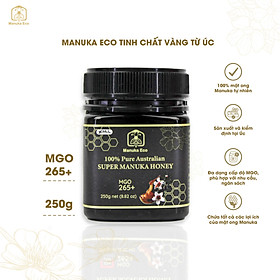 Mật ong Manuka Eco Úc nguyên chất 100% - chỉ số kháng khuẩn MGO từ 30+ - thực phẩm bổ dưỡng, tăng sức đề kháng