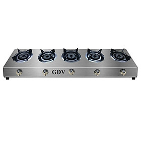 Bếp Gas Khè Công Nghiệp Inox GDV 5 Lò Đốt - Hàng Chính Hãng