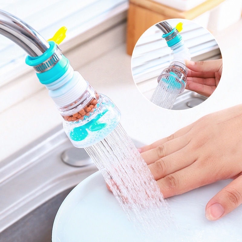 Vòi tăng áp suất , đầu vòi nối rửa bát tăng áp xoay 360 độ cho bồn rửa chén có than hoạt tính