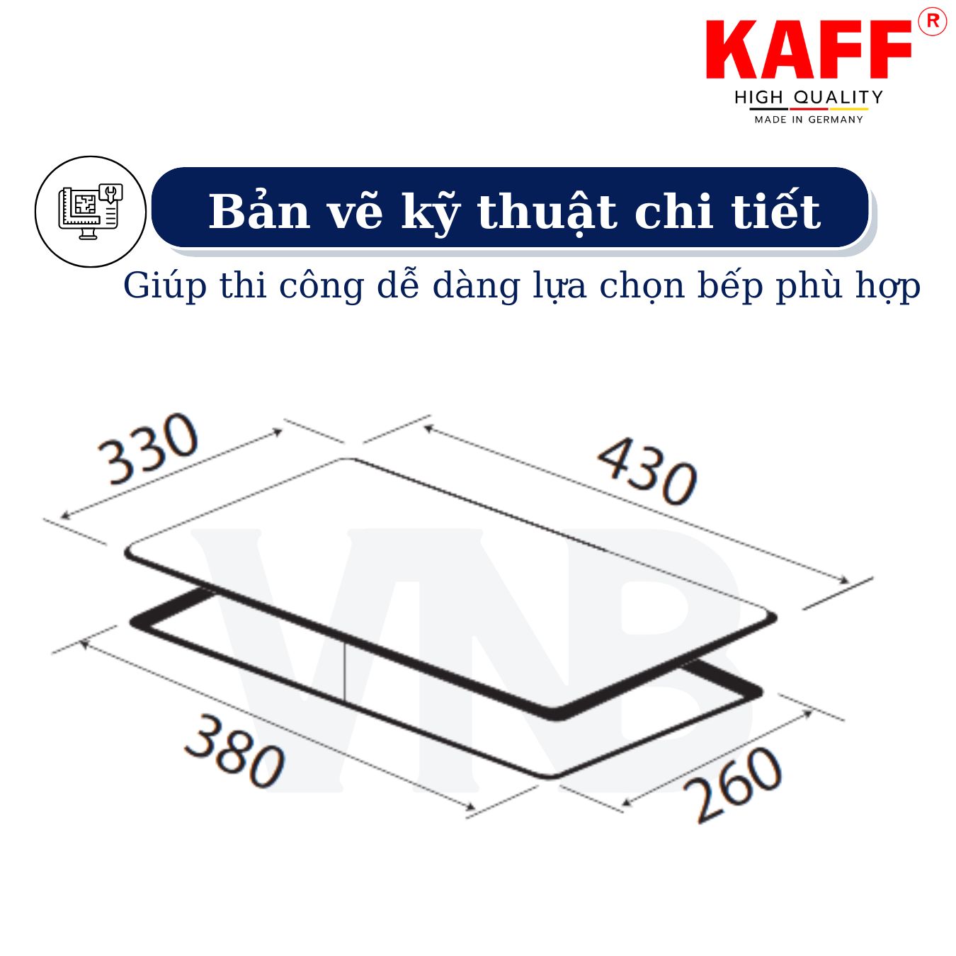 Bếp ga đơn KAFF KF- 330GH - Hàng chính hãng
