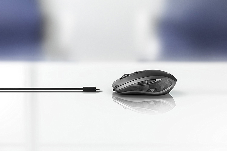 Chuột không dây Bluetooth Logitech MX Anywhere 2s - nhỏ gọn, dùng mọi bề mặt, con lăn HyperFast, sạc nhanh USB-A, phù hợp Mac/ Laptop - Hàng chính hãng