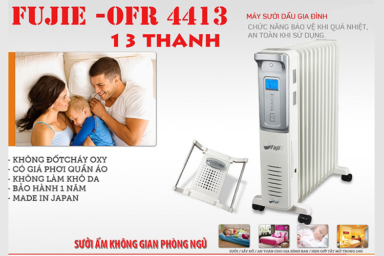 Máy Sưởi Dầu FujiE OFR4413 - Hàng chính hãng
