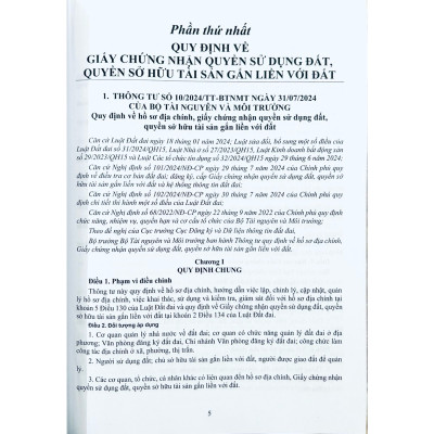 Quy Định Mới Về Hồ Sơ Địa Chính, Cấp Giấy Chứng Nhận Quyền Sử Dụng Đất, Quyền Sở Hữu Tài Sản Gắn Liền Với Đất, Thống Kê, Kiểm Kê Đất Đai Và Lập Bản Đồ Hiện Trạng Sử Dụng Đất
