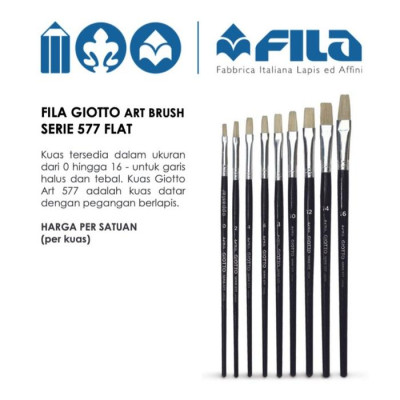 Cọ vẽ nhập khẩu Italy GIOTTO  Brushes Art 577/ 6, 8 ,10, 12, 14, 16 - 570600