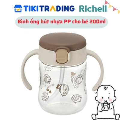 Bình ống hút T.L.I Richell nhựa PP 200ml