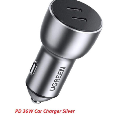 Ugreen UG70594CD213TK PD QC3.0 36W sạc xe cổng type C và usb A chuẩn quick charge 3 màu bạc - HÀNG CHÍNH HÃNG