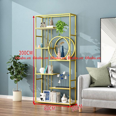 KỆ TRANG TRÍ PHÒNG KHÁCH THIẾT KẾ SANG TRỌNG OHAHA - KTT011