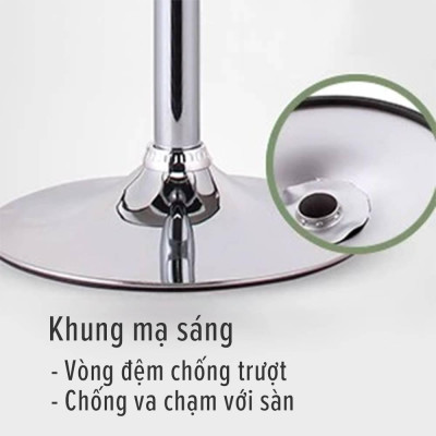 Ghế Bar Mandal Có Tay Chân Thép Mạ IBIE