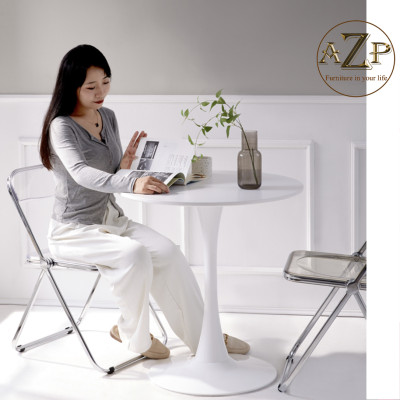 Ghế Ăn, Ghế Cafe, Ghế Thư Giãn Nhựa Trong Suốt Arcylic, Khung Thép Mạ Chrome Thời Trang / Thông minh xếp gọn, cất gọn.