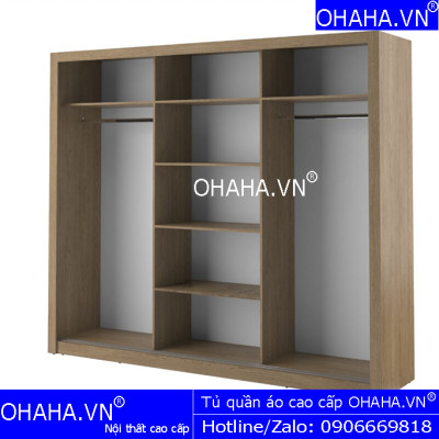 TỦ QUẦN ÁO GỖ CÔNG NGHIỆP CAO CẤP 3 CÁNH LÙA OHAHA - TACC016