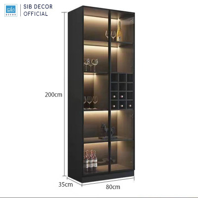 Tủ Gỗ Để Vang Trang Trí Phòng Khách, Phòng Bếp Dài 160cm Thương Hiệu SIB Decor TCK16