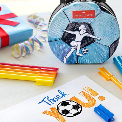 Hộp 33 Bút Lông Màu Connector - Faber-Castell 155538 - Hộp Hình Bóng Đá