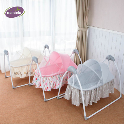 Nôi điện cho bé điều khiển từ xa kết hợp nhạc trắng ru ngủ Mastela SG239 - Nôi cho bé sơ sinh đu đưa tự động