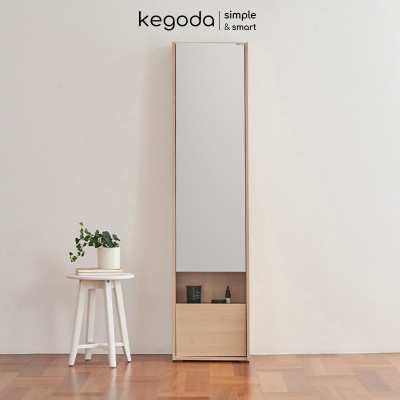 Tủ Trang Điểm Decor Có Gương Soi Toàn Thân Đứng Hack Dáng Đẹp, 2 Cánh Mở, Cao 165cm KEGODA KGD43