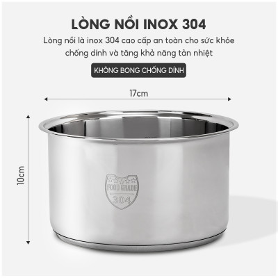 Nồi cơm điện tử mini Lebenlang LBL0582, 800ml, 300W, thiết kế hiện đại, bảo hành 2 năm - hàng chính hãng