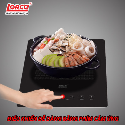 Bếp Từ Đơn LORCA TA 1017 PLUS - Hàng Chính Hãng Công Suất Lớn, Mỏng Nhẹ, Tiết Kiệm Điện, Bền Bỉ