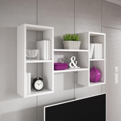 Kệ gỗ trang trí phòng khách gia đình SMLIFE Wubbo